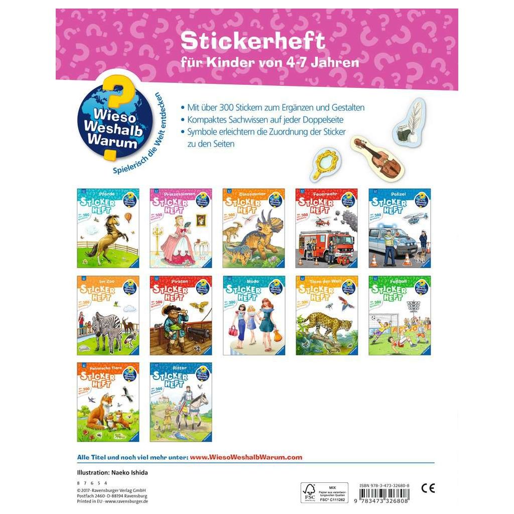 Ravensburger | Wieso? Weshalb? Warum? Stickerheft: Prinzessinnen