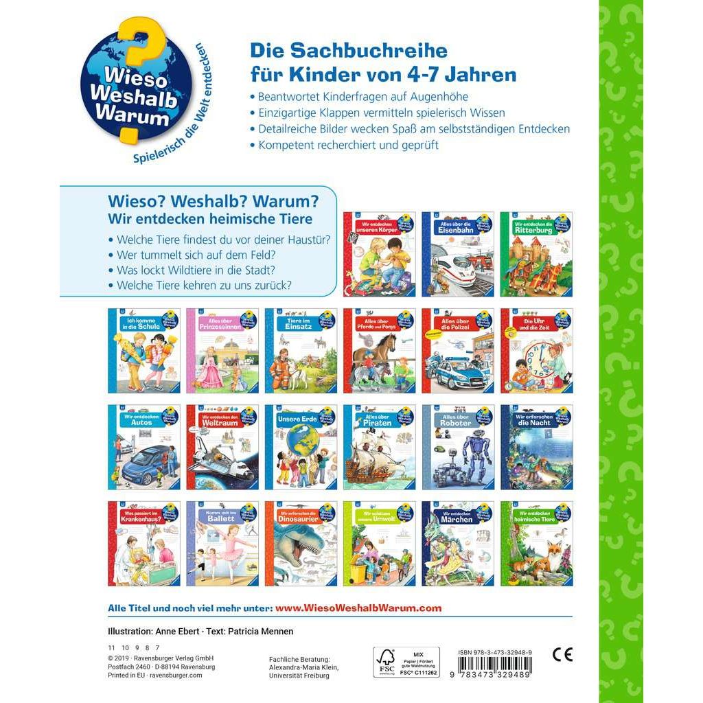 Ravensburger | Wieso? Weshalb? Warum?, Band 71: Wir entdecken heimische Tiere