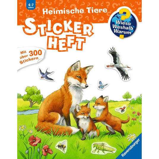 Ravensburger | Wieso? Weshalb? Warum? Stickerheft: Heimische Tiere
