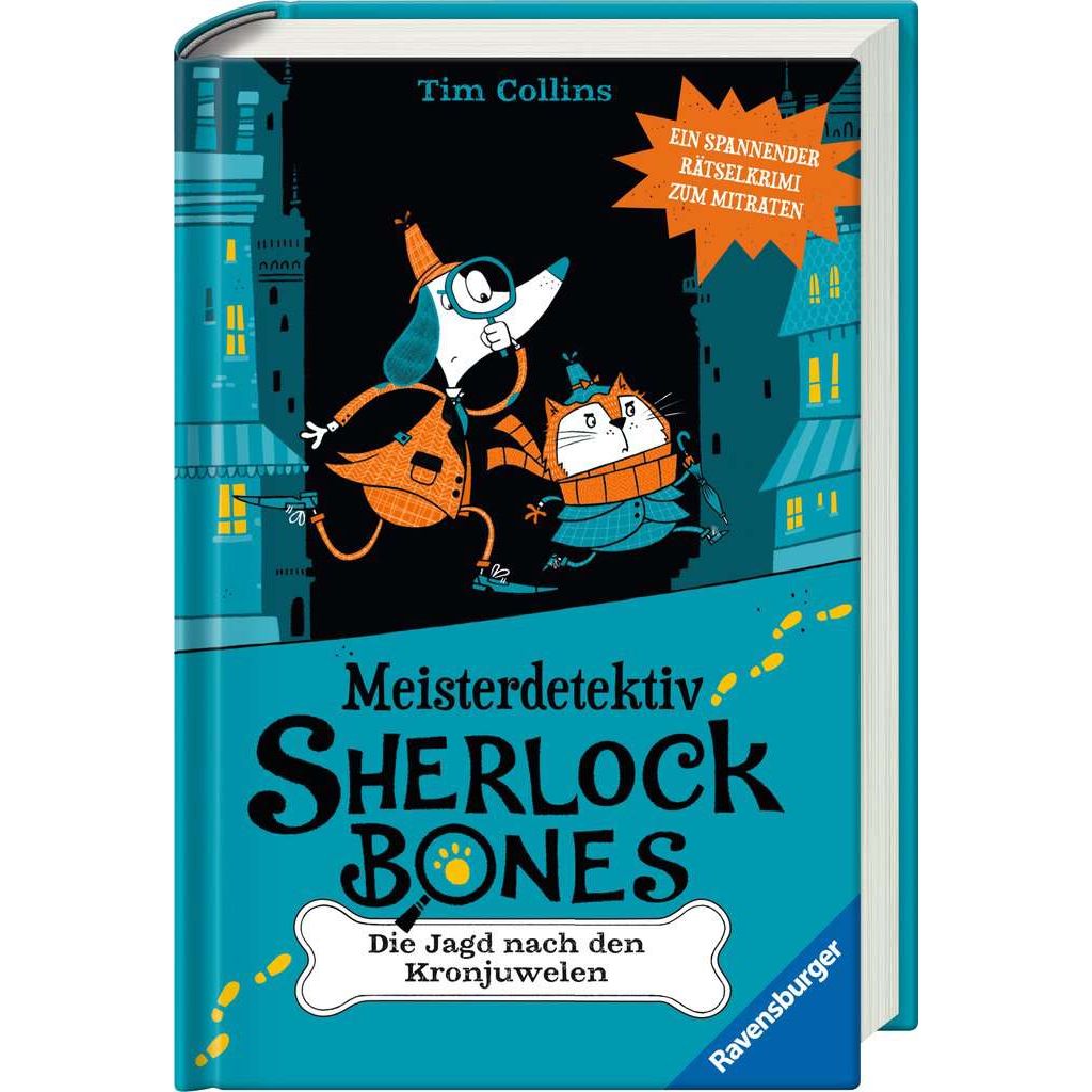 Ravensburger | Meisterdetektiv Sherlock Bones. Ein spannender Rätselkrimi zum Mitraten, Band. 1: Die Jagd nach den Kronjuwelen