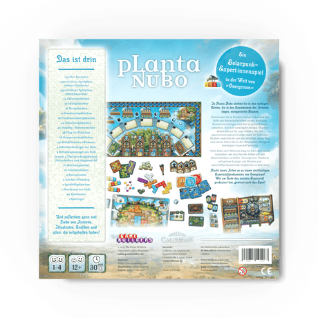 # Planta Nubo Brettspiel mit Spielplan, Karten und Komponenten