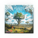 Planta Nubo Brettspiel Schachtelcover mit Luftschiffen und Baum