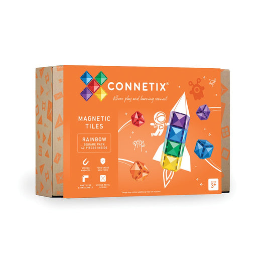 Connetix Magnetbausteine | Rainbow | Square Pack | 42 Teile