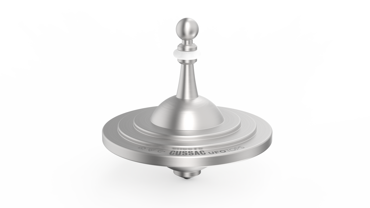 UFO Tops - Metal Spinning Top inspiriert von Cussac, Frankreich UFO Sighting: Psychedelischer Stahl