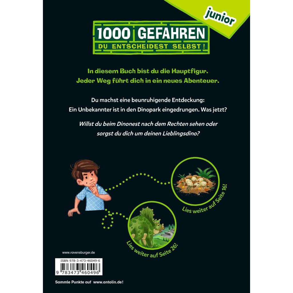 Ravensburger | 1000 Gefahren junior - Böses Spiel im Dinopark