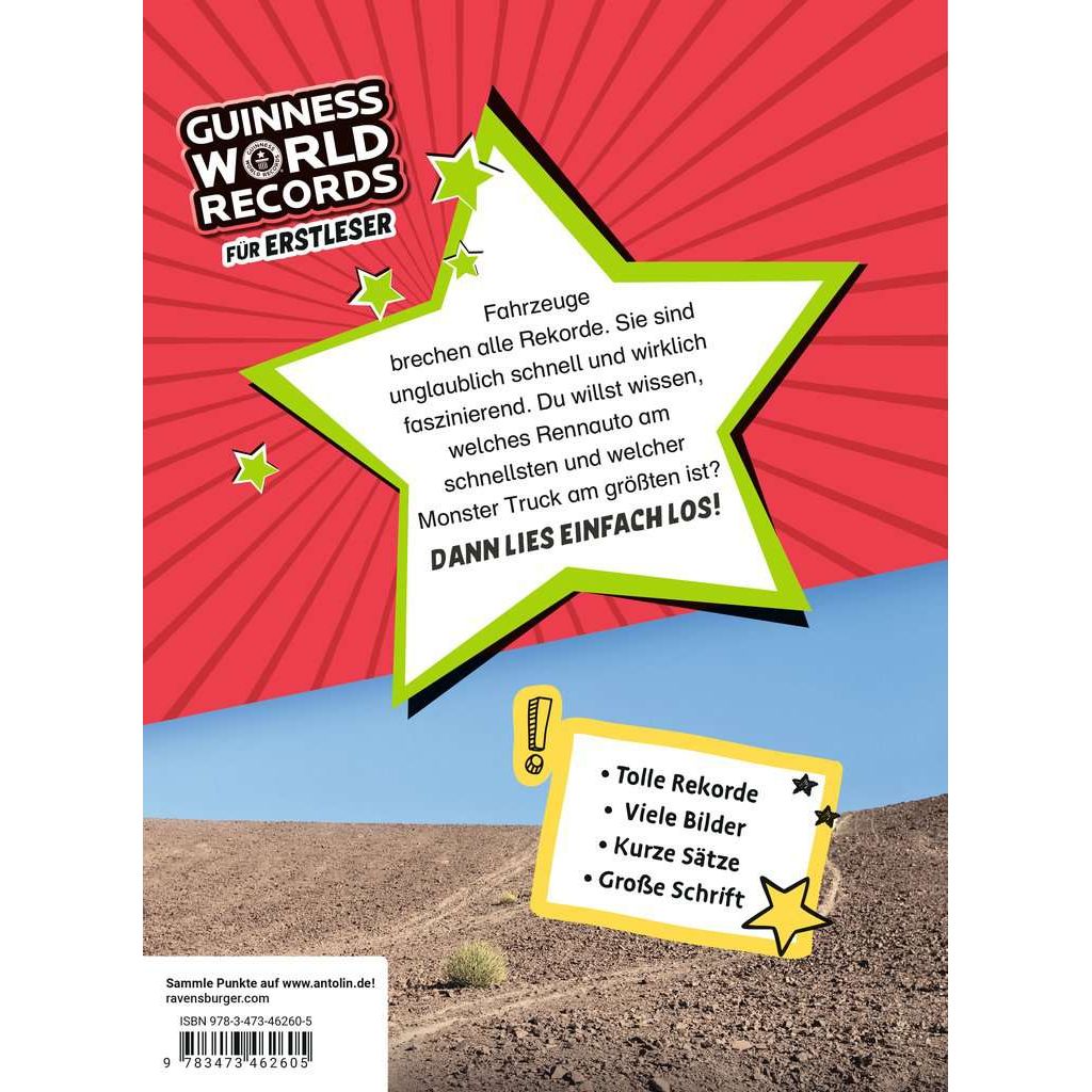 Ravensburger | Guinness World Records für Erstleser - Fahrzeuge