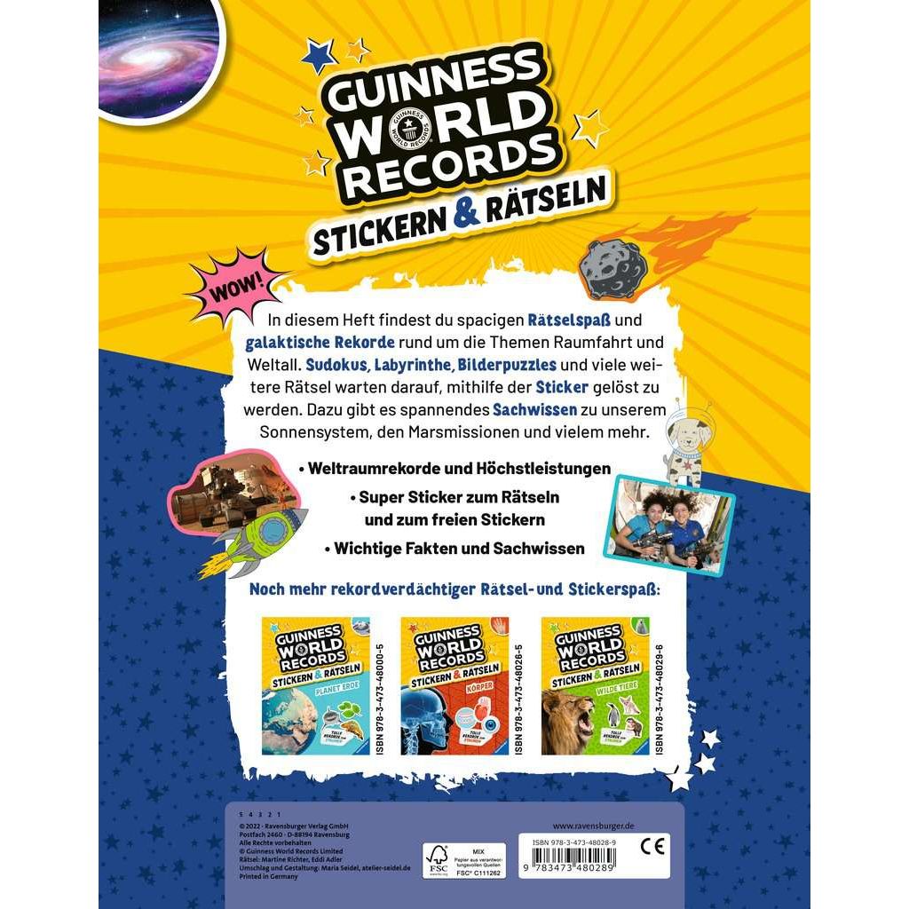 Ravensburger | Guinness World Records: Stickern & Rätseln - Wilde Tiere