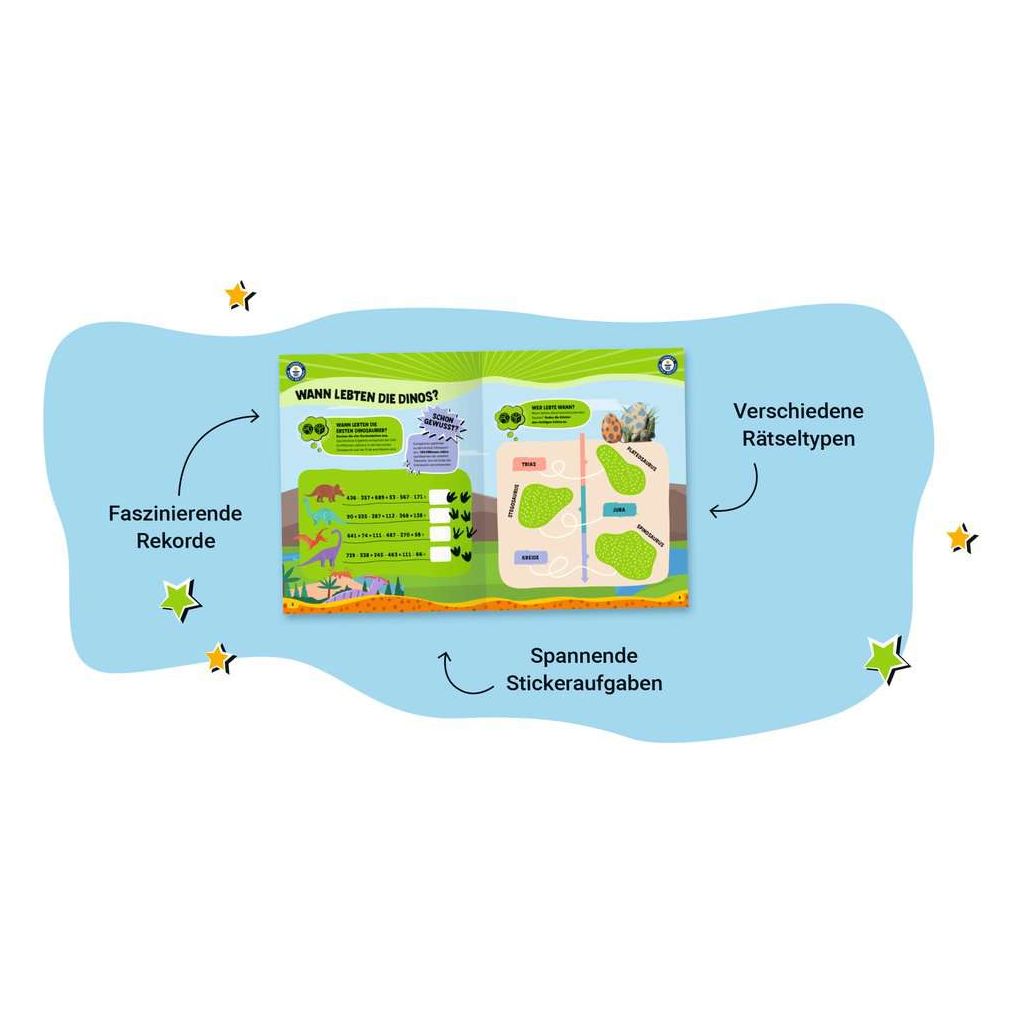 Ravensburger | Guinness World Records: Stickern & Rätseln - Dinosaurier