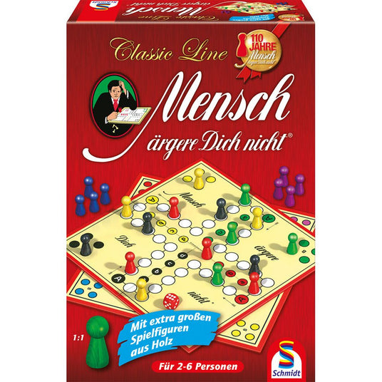 Schmidt Spiele | Classic Line, Mensch ärgere Dich nicht®, mit großen Spielfiguren