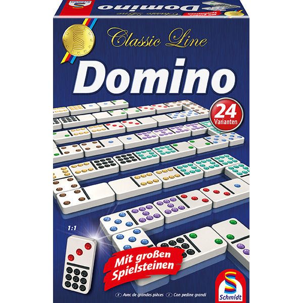 Schmidt Spiele | Classic Line, Domino, mit extra großen Spielfiguren
