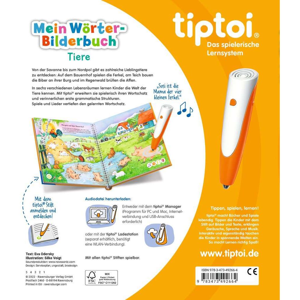 Ravensburger | tiptoi® Mein Wörter-Bilderbuch Tiere
