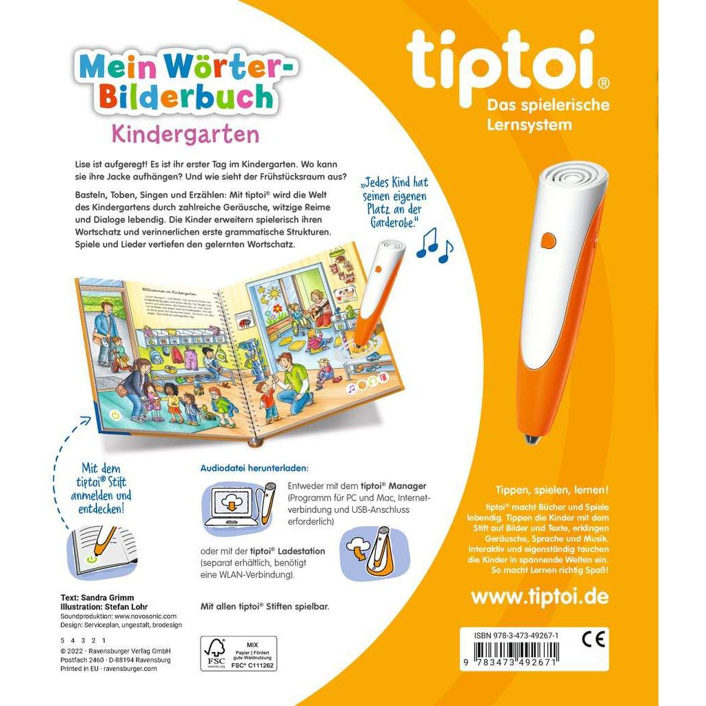 Ravensburger | tiptoi® Mein Wörter-Bilderbuch Kindergarten