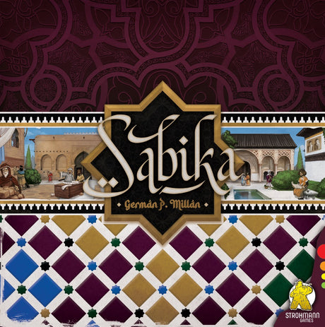 # Sabika Brettspiel Box mit islamischem Palast-Design und Mosaik-Muster