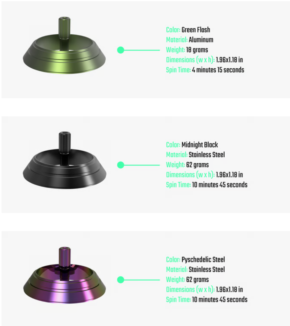 UFO Tops | Kreisel Los Alamos | Grüner Blitz