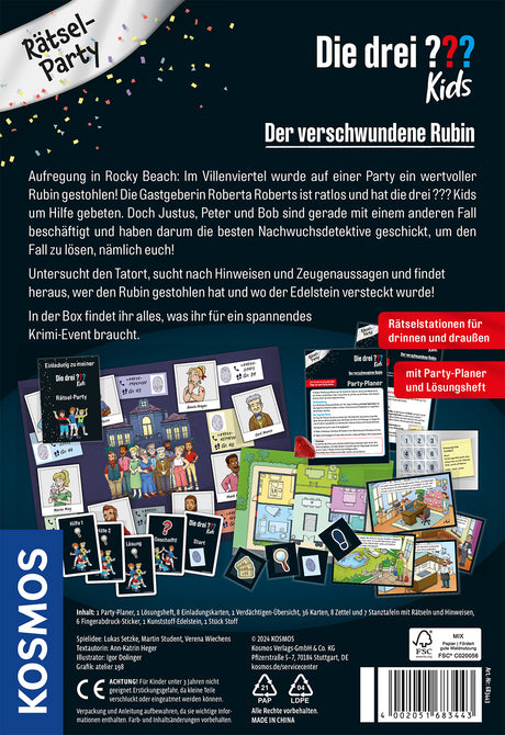KOSMOS | Rätselparty: Die drei Fragezeichen Kids - Jagd nach dem Rubin
