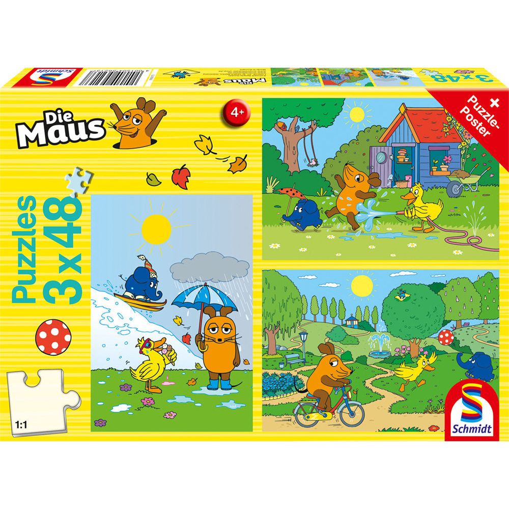 Schmidt Spiele | Viel Spaß mit der Maus, 3x48 Teile