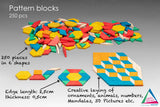 Wissner® aktiv lernen | Geometrische Legeplättchen | Pattern Blocks | 250 Teile