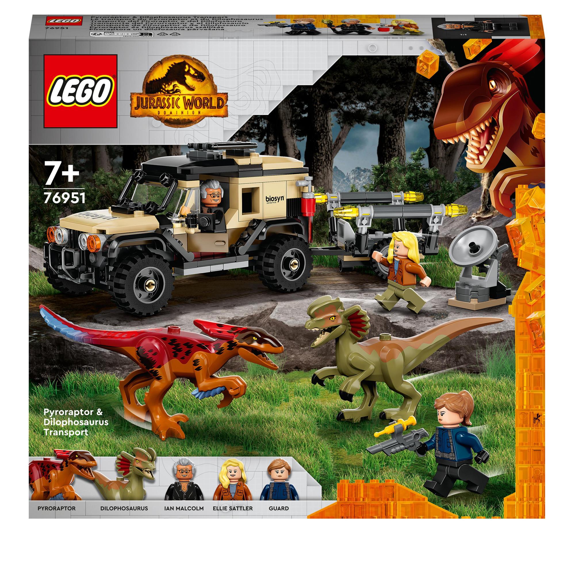 LEGO® | 76951 | Pyroraptor & Dilophosaurus Transport