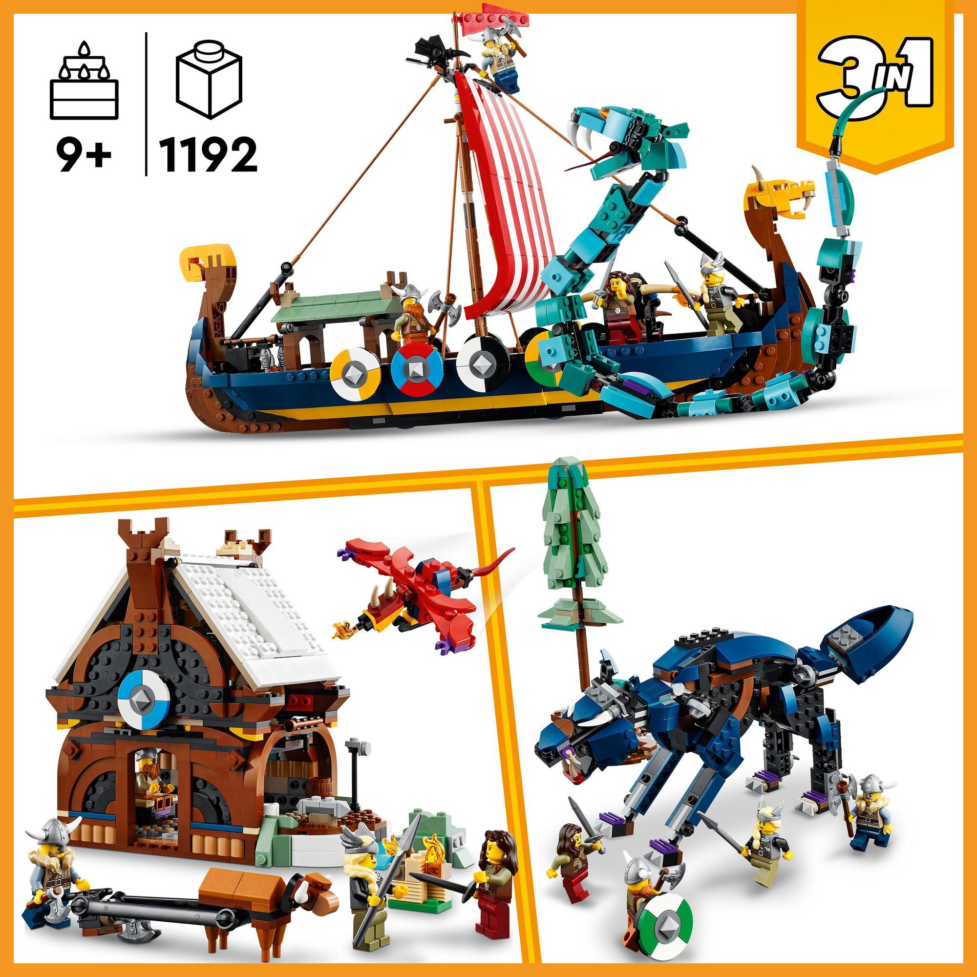 LEGO® | 31132 | Wikingerschiff mit Midgardschlange