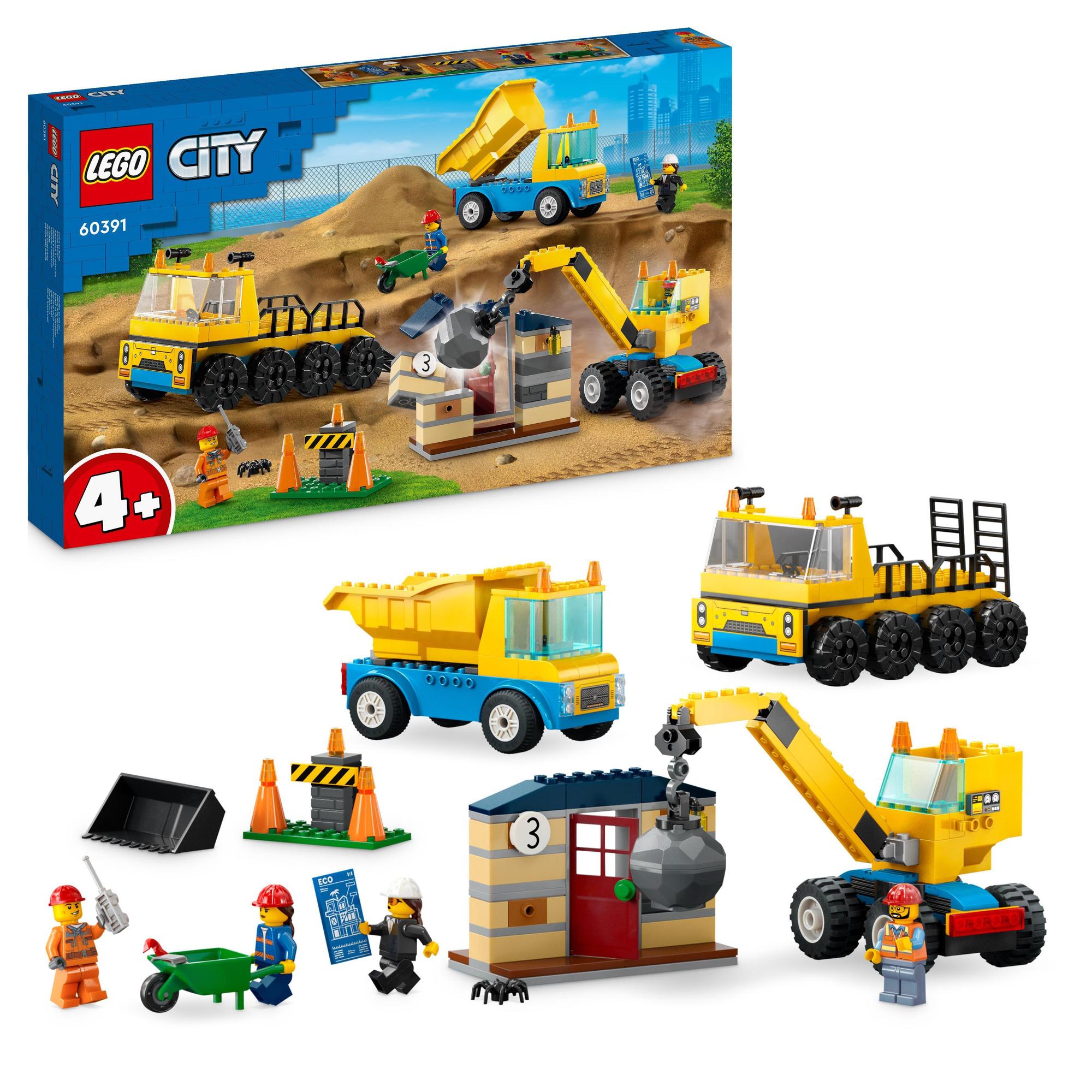 LEGO® | 60391 | Baufahrzeuge und Kran mit Abrissbirne