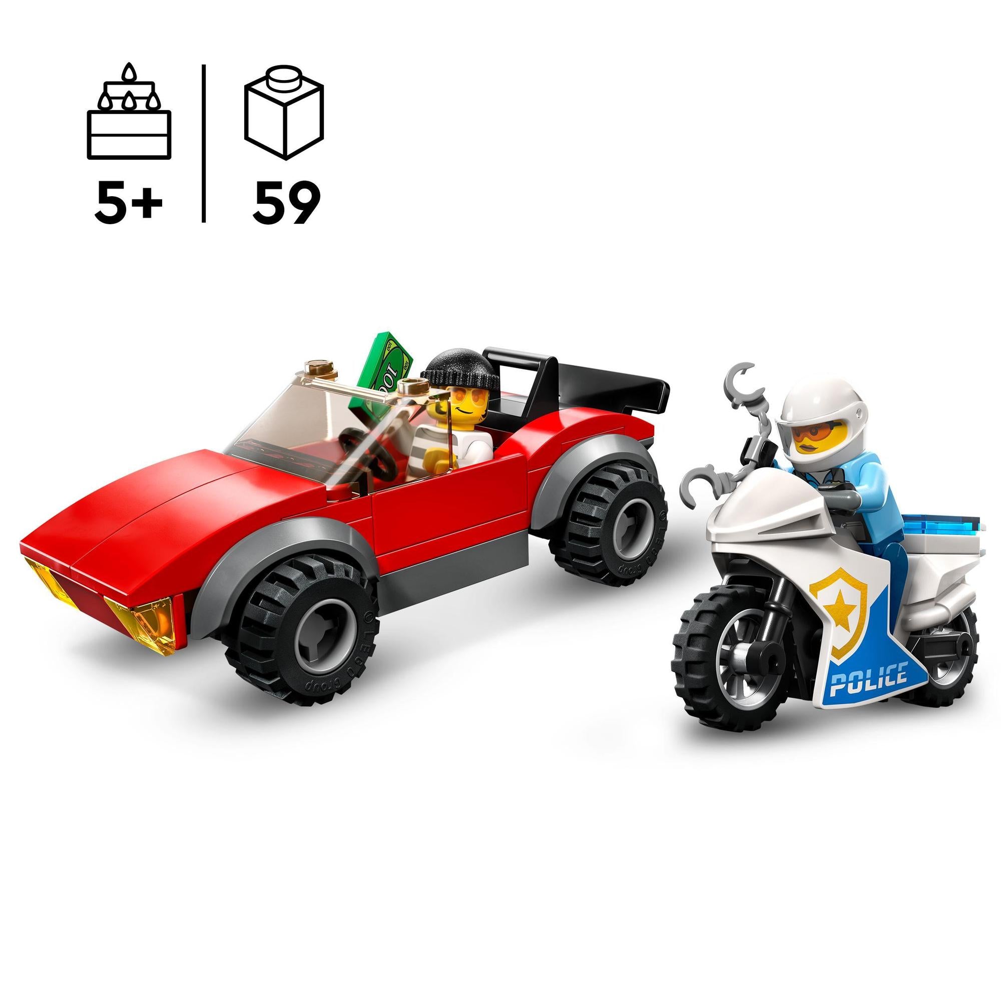 LEGO® | 60392 | Verfolgungsjagd mit dem Polizeimotorrad