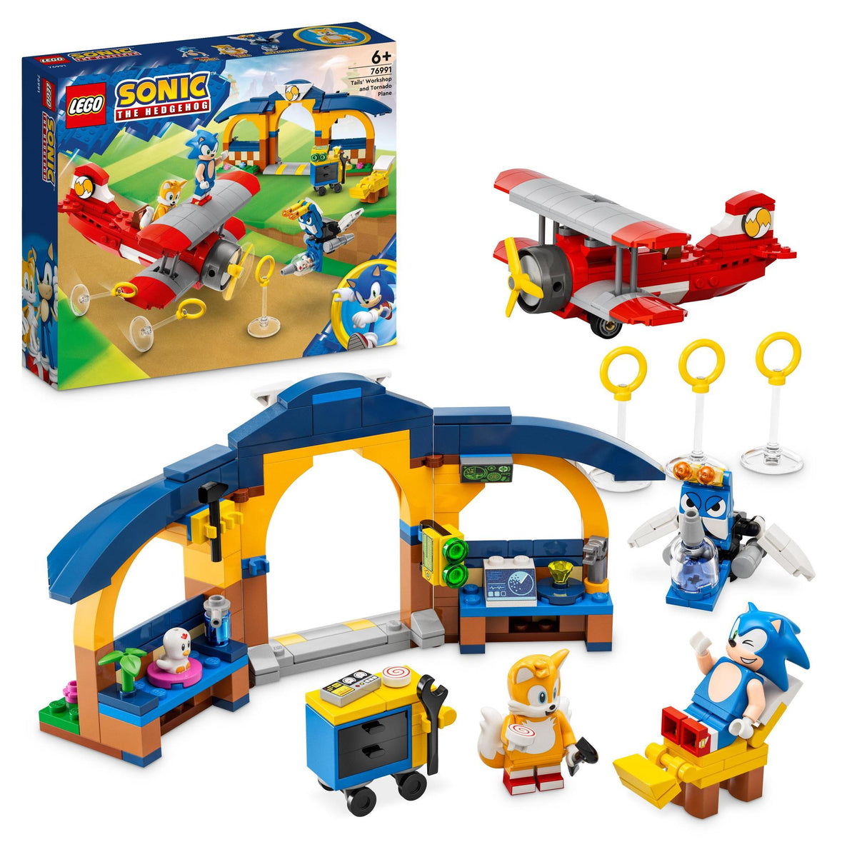 LEGO® | 76991 | Tails‘ Tornadoflieger mit Werkstatt