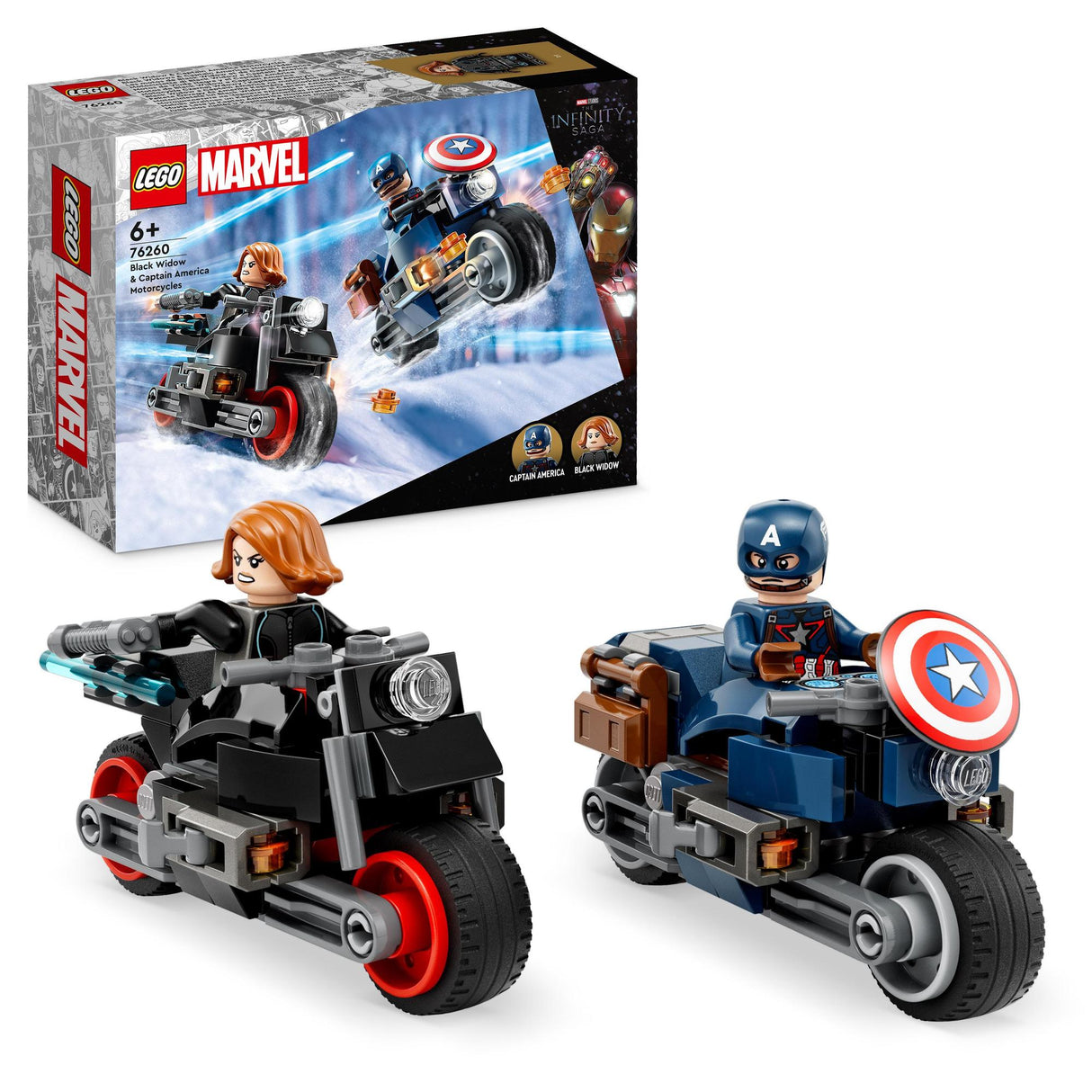 LEGO® | 76260 | Black Widows & Captain Americas Motorräder