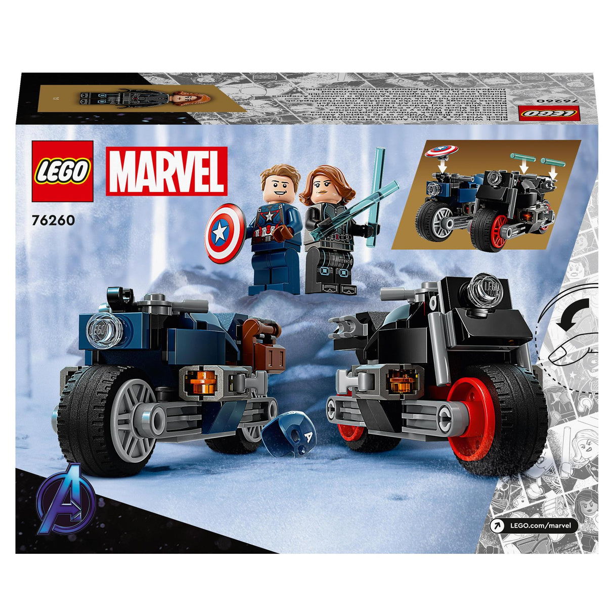 LEGO® | 76260 | Black Widows & Captain Americas Motorräder