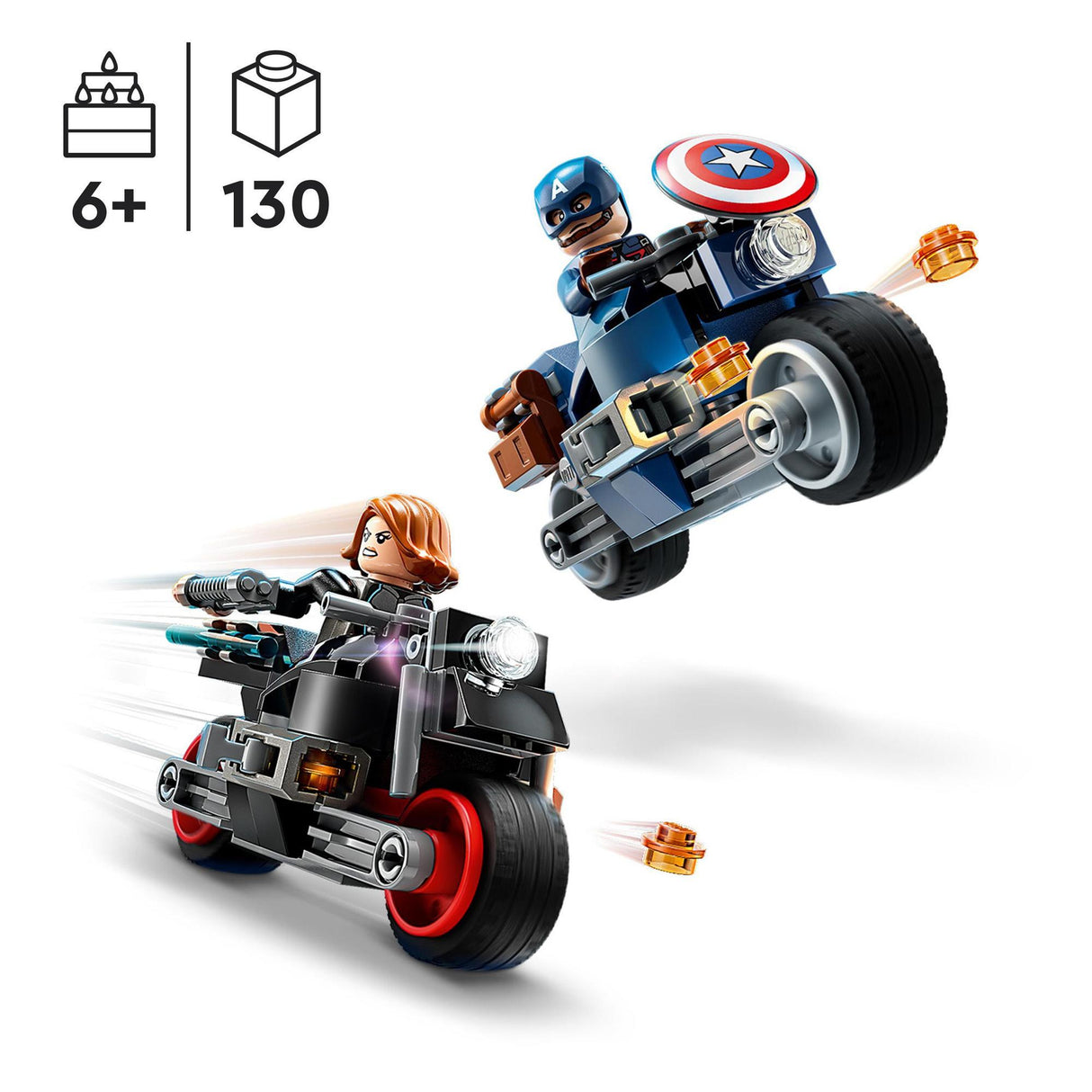 LEGO® | 76260 | Black Widows & Captain Americas Motorräder