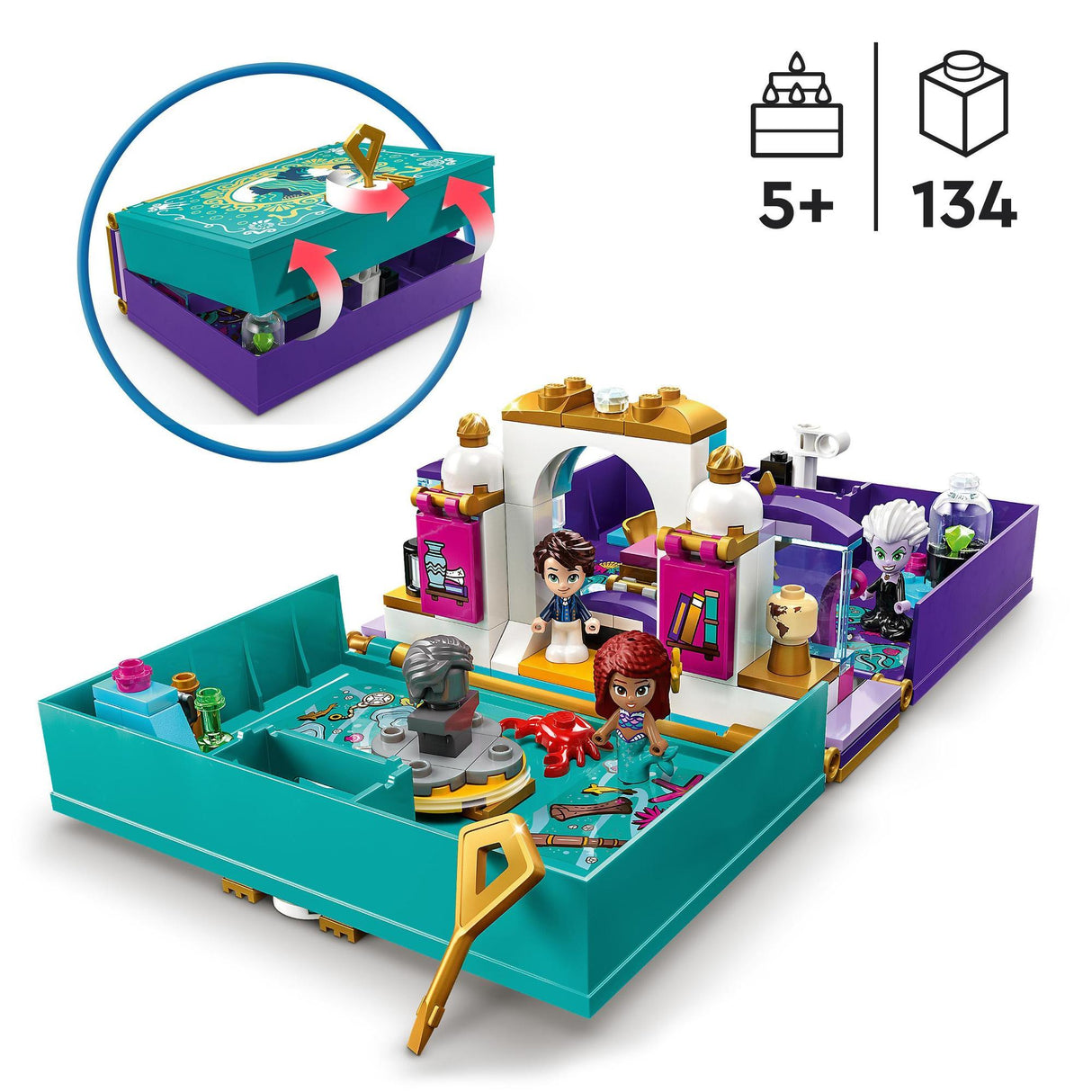 LEGO® | 43213 | Die kleine Meerjungfrau – Märchenbuch
