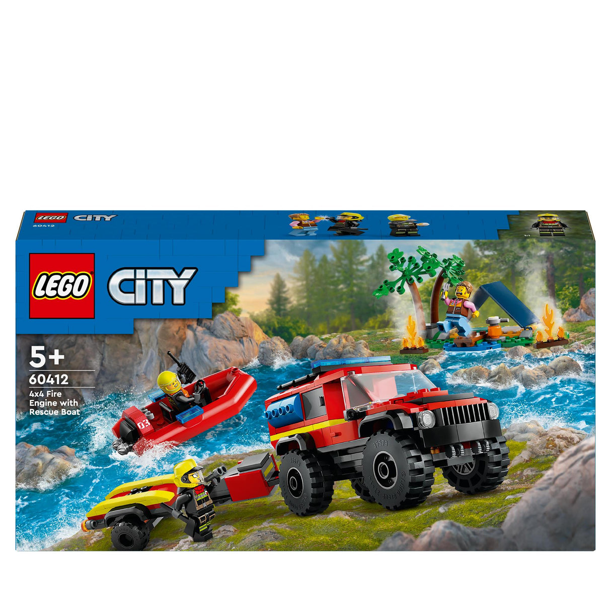 LEGO® | 60412 | Feuerwehrgeländewagen mit Rettungsboot