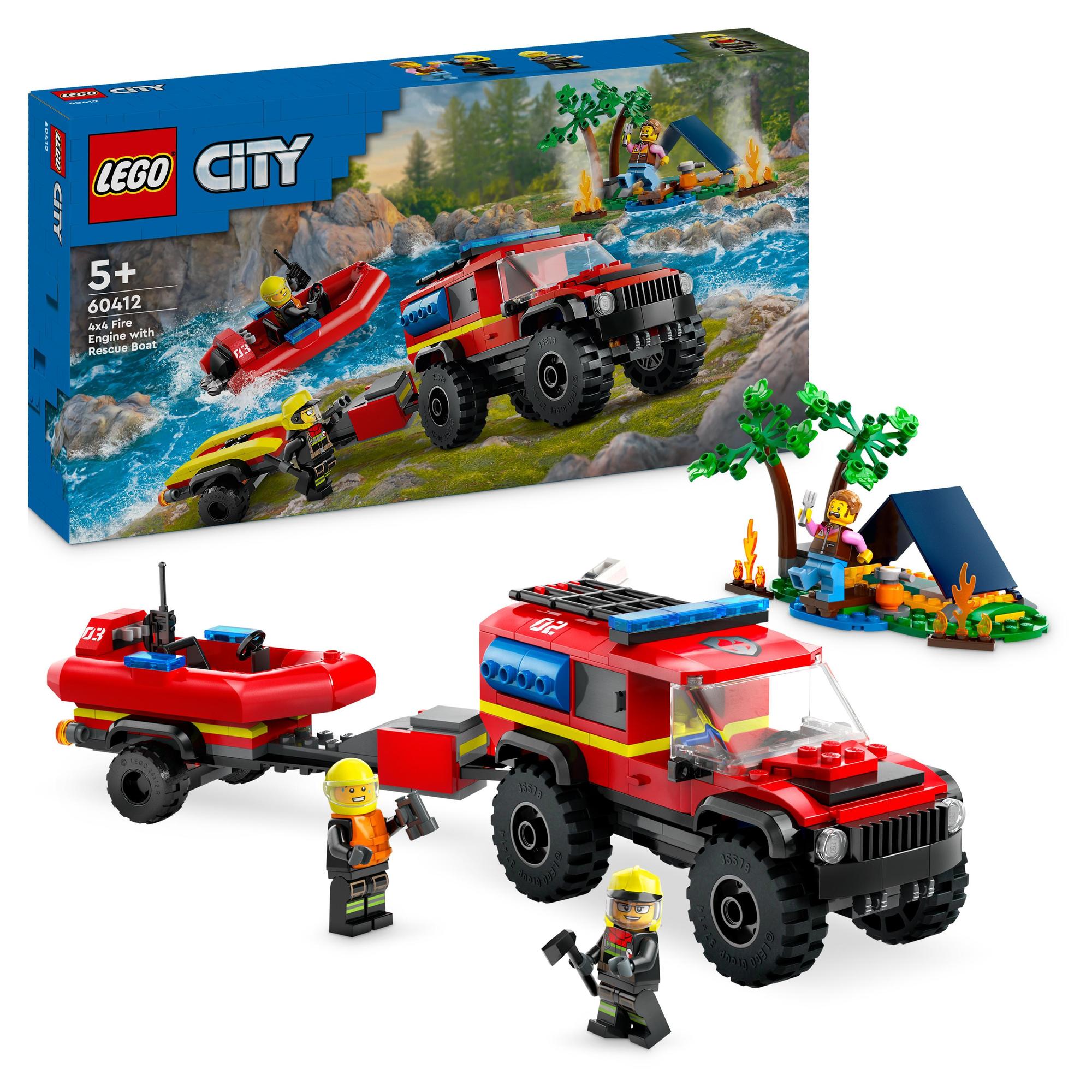 LEGO® | 60412 | Feuerwehrgeländewagen mit Rettungsboot