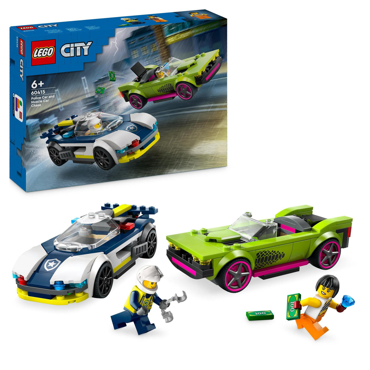 LEGO® | 60415 | Verfolgungsjagd mit Polizeiauto und Muscle Ca