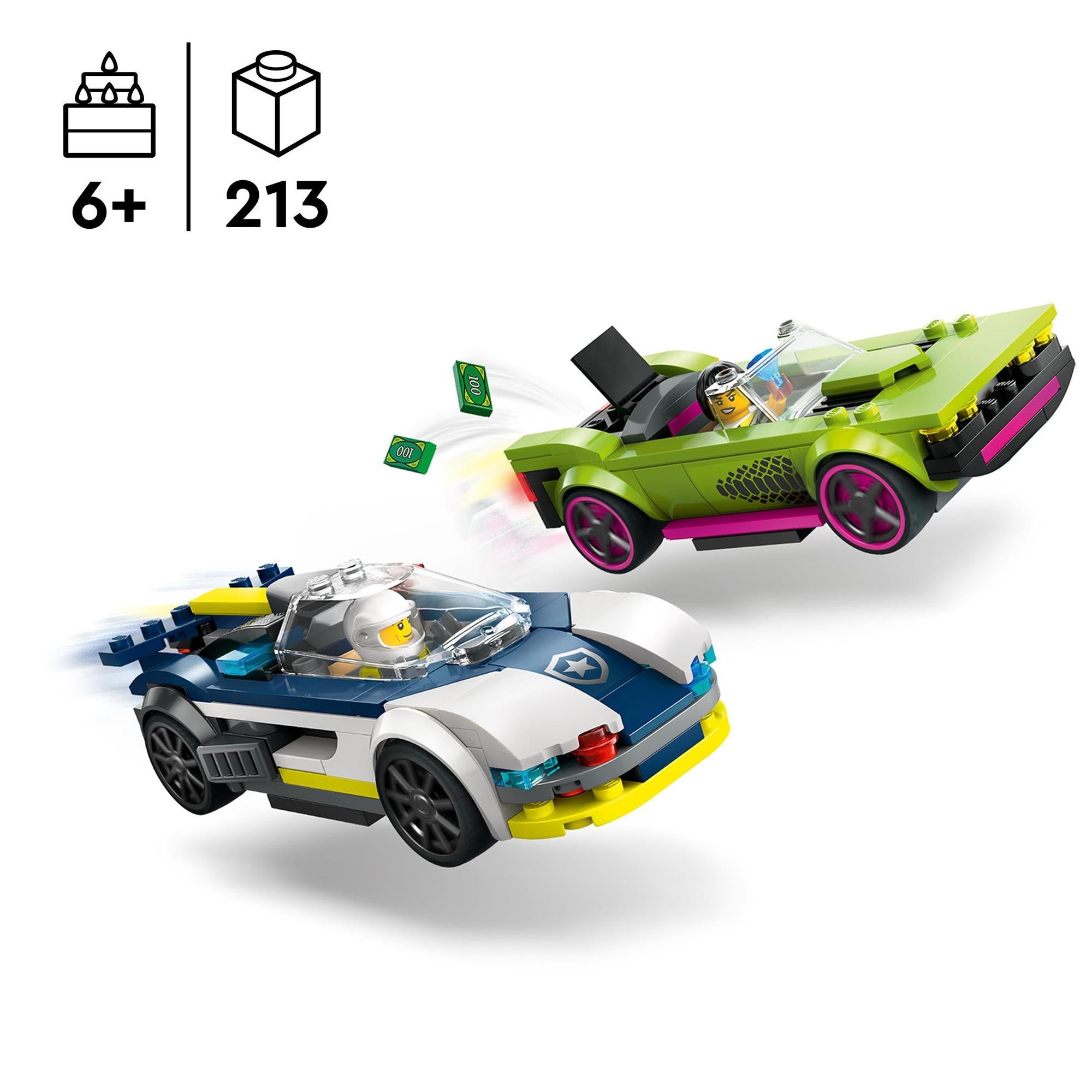 LEGO® | 60415 | Verfolgungsjagd mit Polizeiauto und Muscle Ca