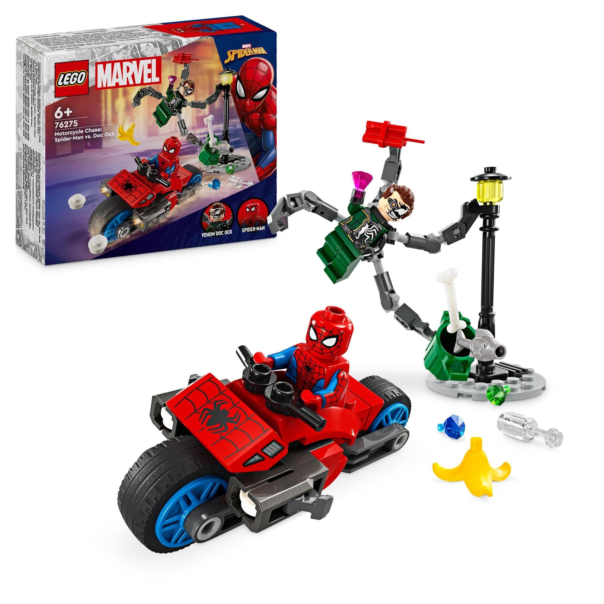 LEGO® | 76275 | Motorrad-Verfolgungsjagd: Spider-Man vs. Doc