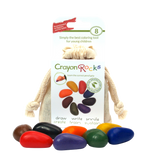 Crayon Rocks EU - 8 Buntstifte in ecrufarbener Baumwolltasche