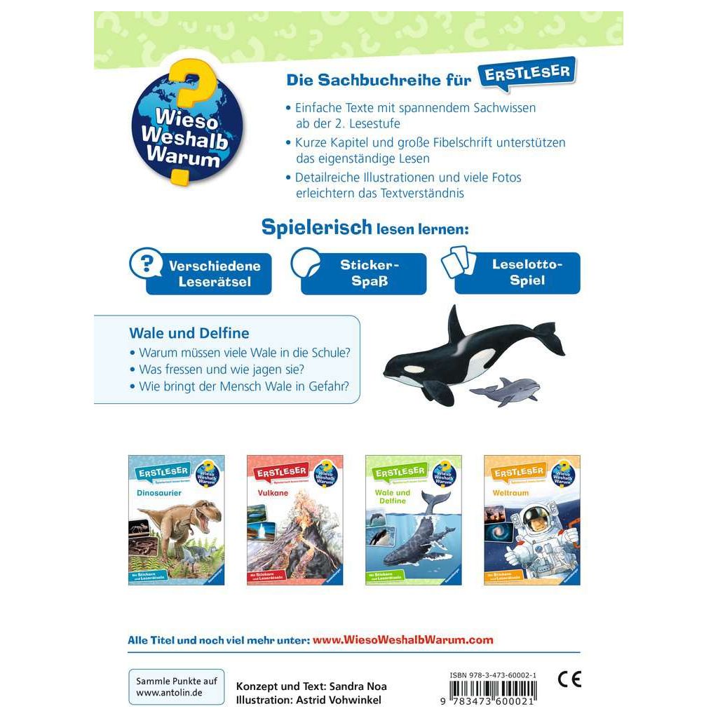 Ravensburger | Wieso? Weshalb? Warum? Erstleser, Band 3: Wale und Delfine