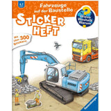 Ravensburger | Wieso? Weshalb? Warum? Stickerheft: Fahrzeuge auf der Baustelle