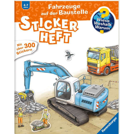 Ravensburger | Wieso? Weshalb? Warum? Stickerheft: Fahrzeuge auf der Baustelle