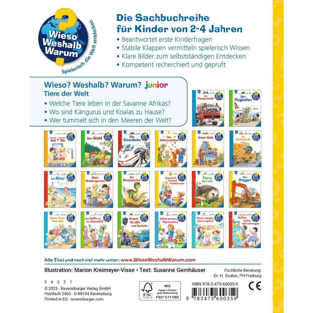 Ravensburger | Wieso? Weshalb? Warum? junior, Band 73: Tiere der Welt