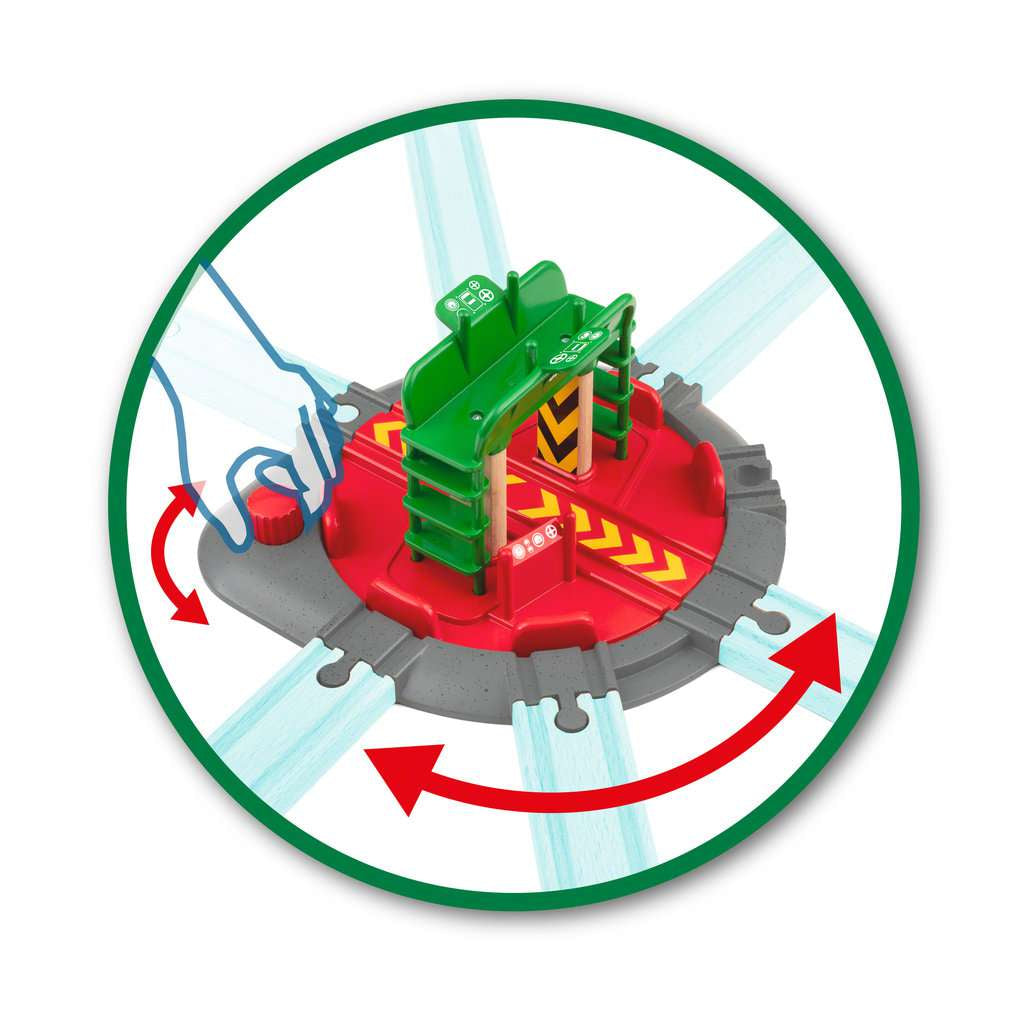 BRIO | Lok-Drehscheibe mit Kontrollbrücke