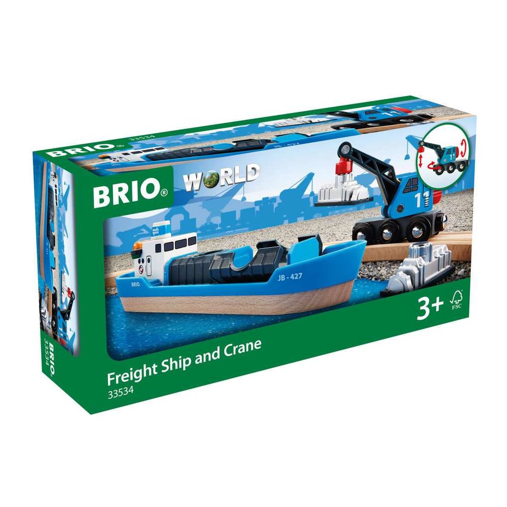 BRIO | Containerschiff mit Kranwagen