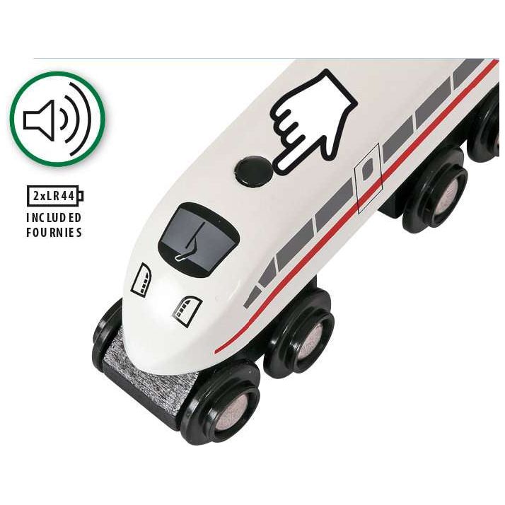 BRIO | Schnellzug mit Sound, Holz,3teilig