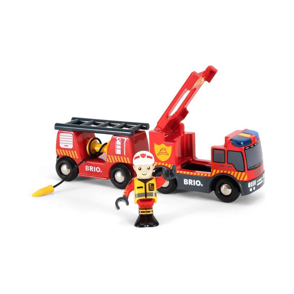 BRIO | Feuerwehr-Leiterfahrzeug mit Licht & Sound