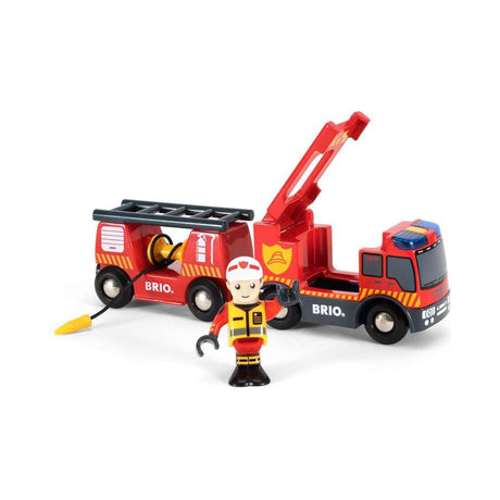 BRIO | Feuerwehr-Leiterfahrzeug mit Licht & Sound