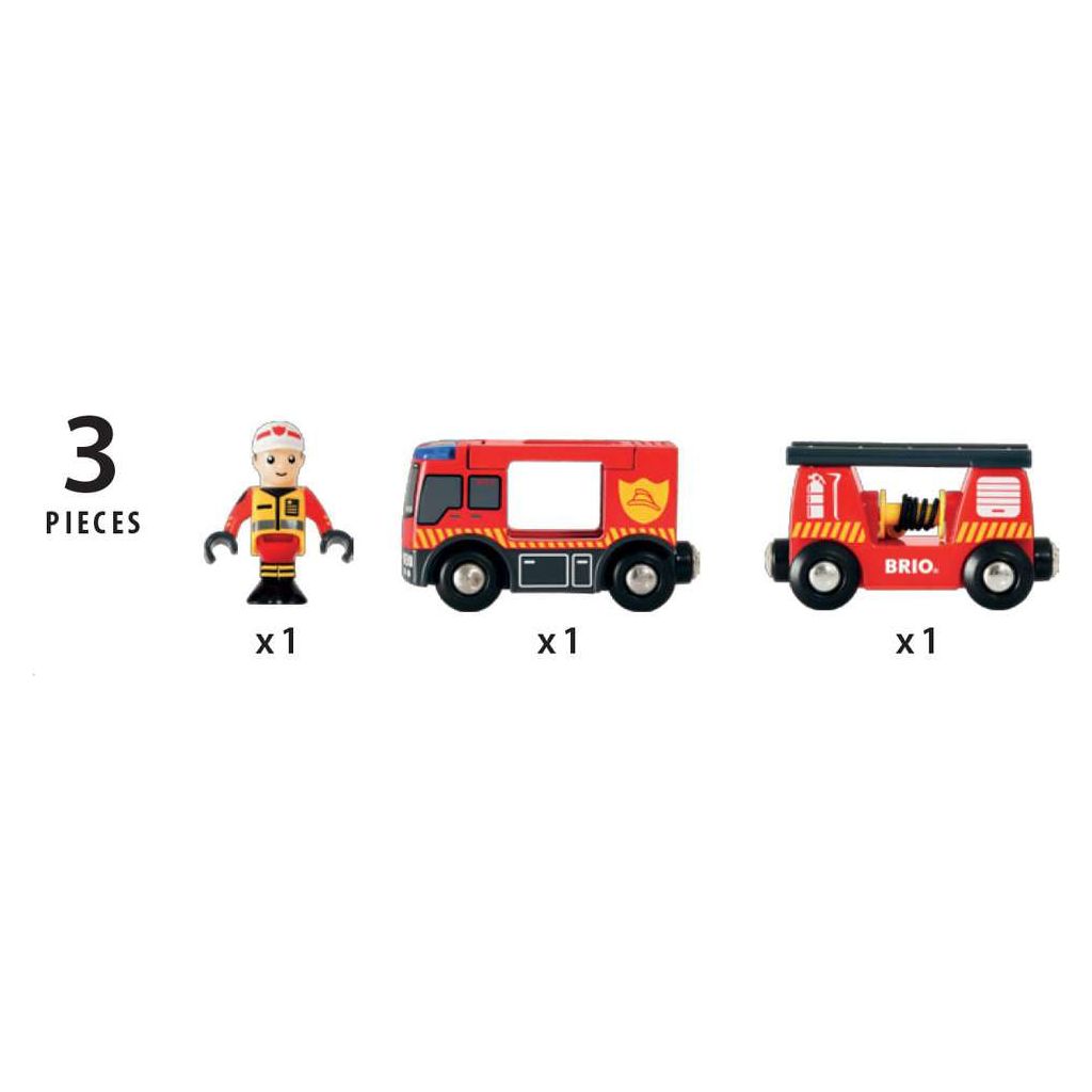 BRIO | Feuerwehr-Leiterfahrzeug mit Licht & Sound