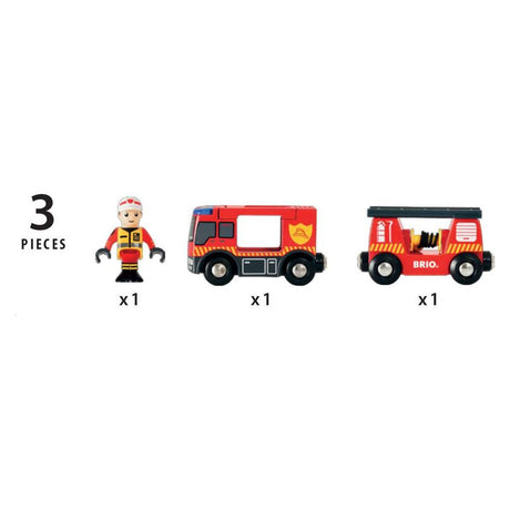 BRIO | Feuerwehr-Leiterfahrzeug mit Licht & Sound