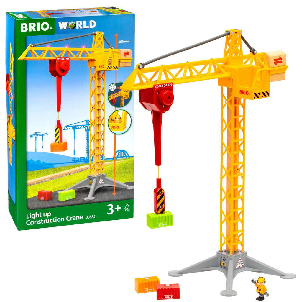 BRIO | Großer Baukran mit Licht