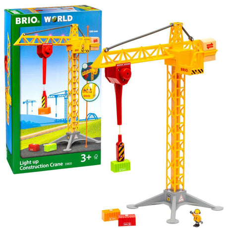 BRIO | Großer Baukran mit Licht