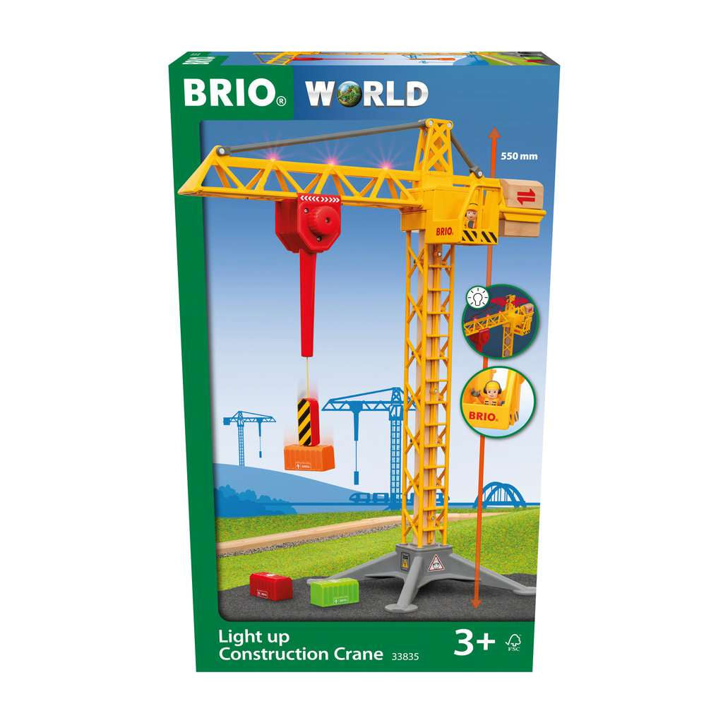BRIO | Großer Baukran mit Licht
